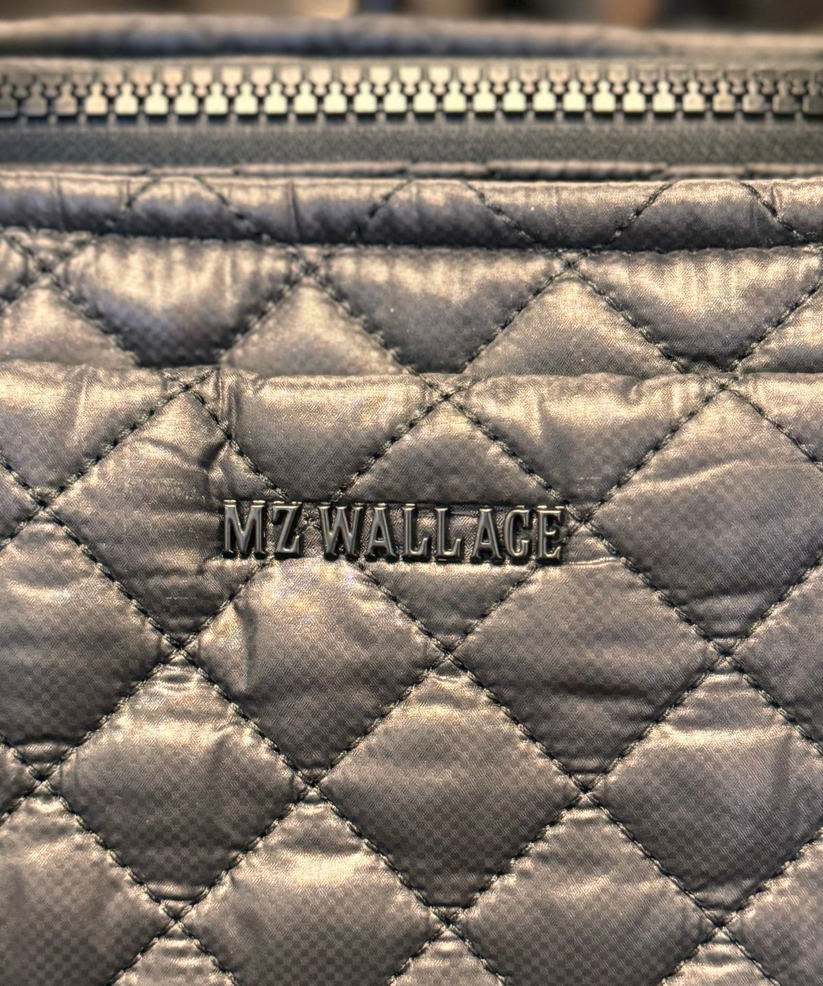 MZ WALLACE Black Nylon Quilted Box Tote
