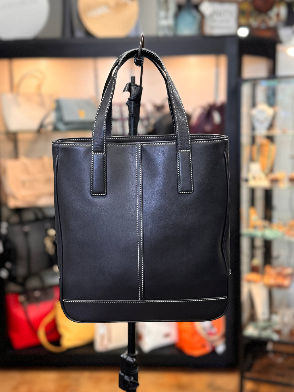 SOLD! Vintage Y2K COACH Black Leather Shoulder Bag NEW!