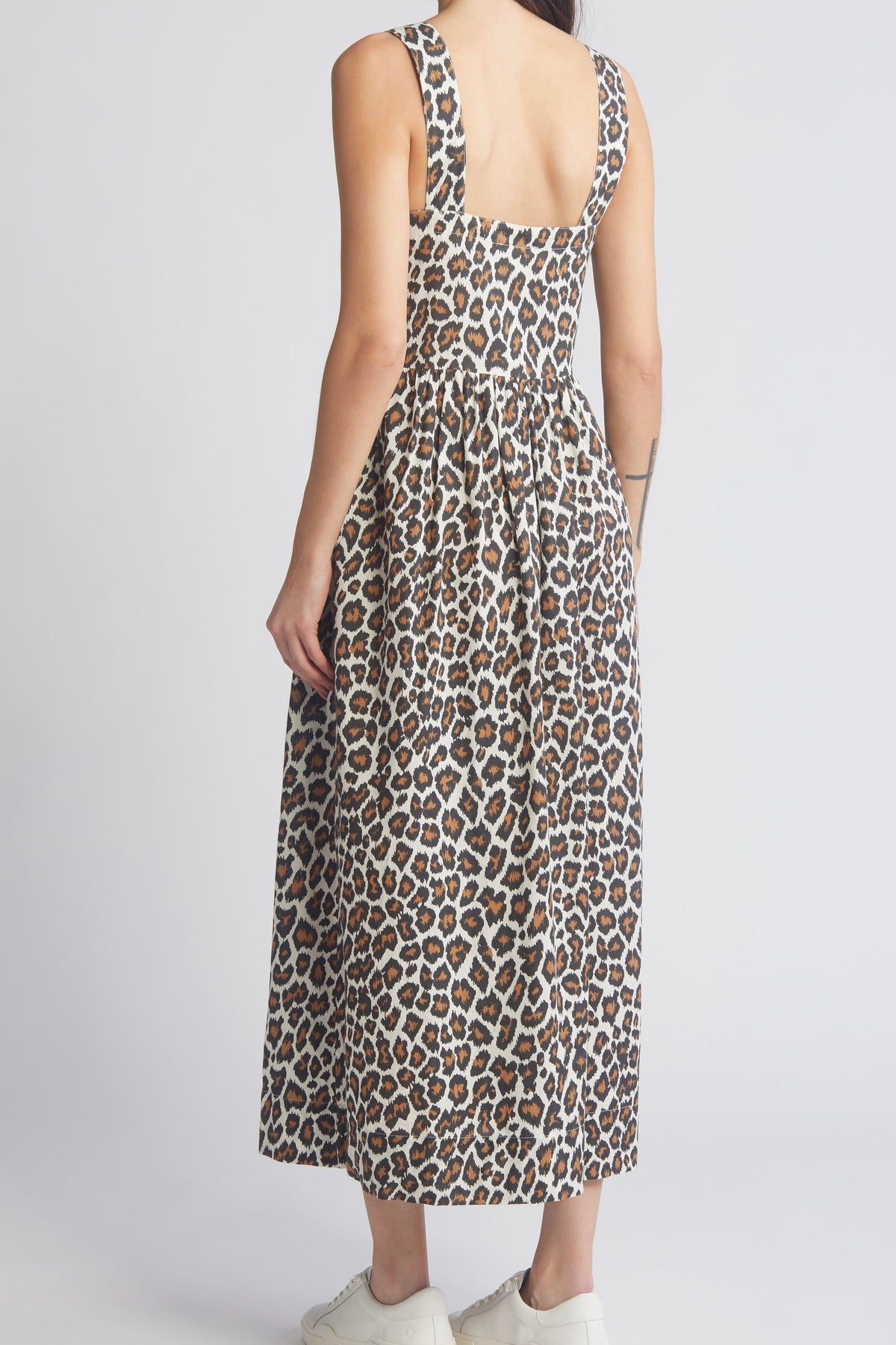 THE GREAT The Sunbird Leopard Print Cotton Dress Sz. 1 / Small