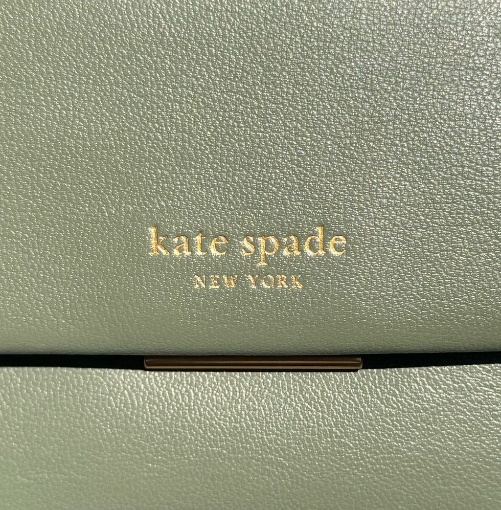 Kate Spade Green Leather Grace Convertible Shoulder Bag