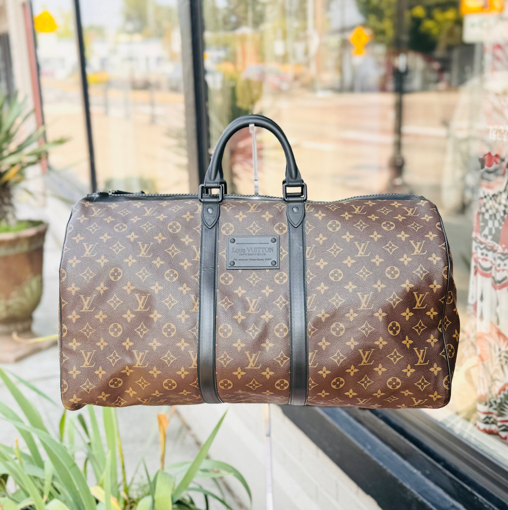 LOUIS VUITTON Brown Monogram Canvas Inventeur Waterproof Duffle Bag