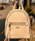 COACH Cream Leather Mini Andi Backpack