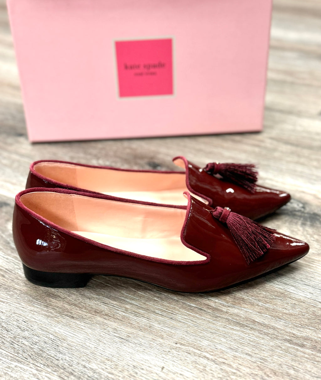 Kate Spade Patent Leather Madyson Pointed Toe Flats Sz. 7 1/2 w/Box