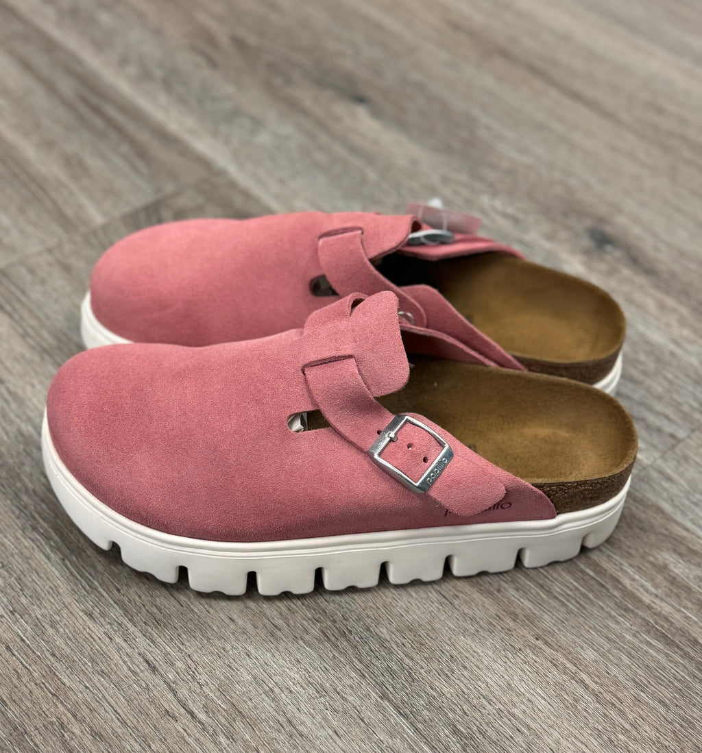 papillo Pink Platform Boston Chunky Suede Sandals Sz. 40 US 9
