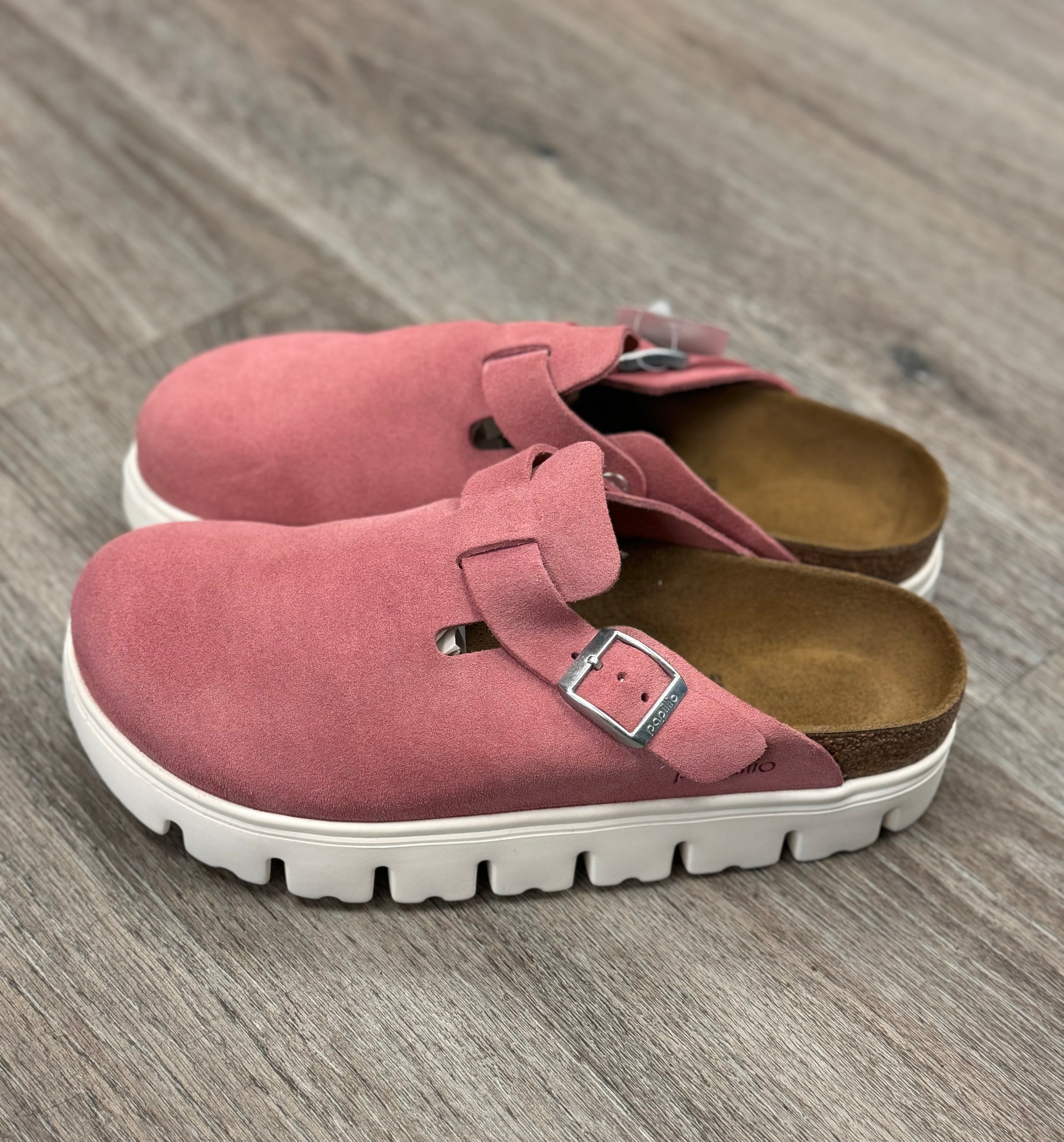 papillo Pink Platform Boston Chunky Suede Sandals Sz. 40 US 9