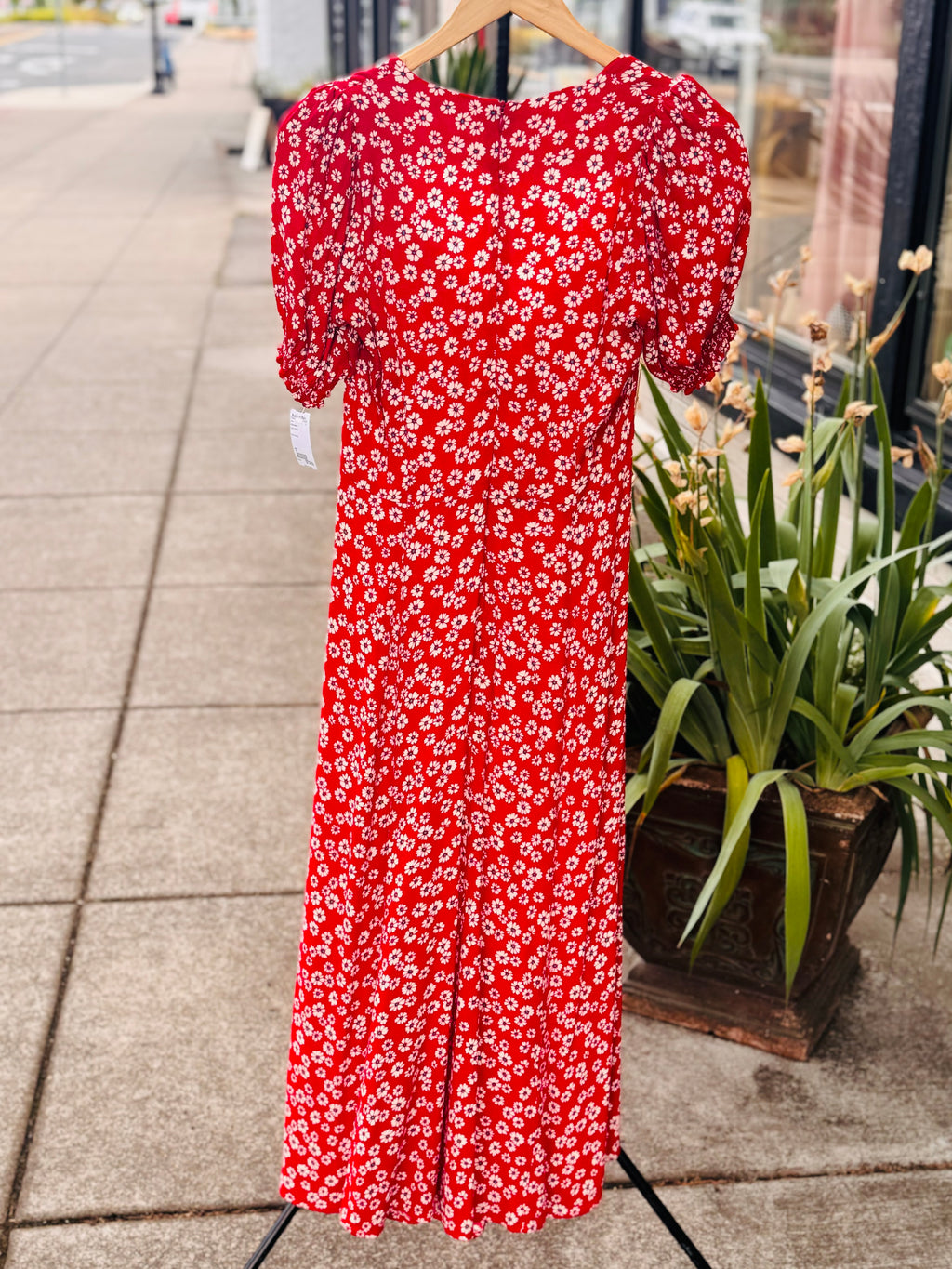 REFORMATION Red & White Floral Maxi Dress Sz. 12