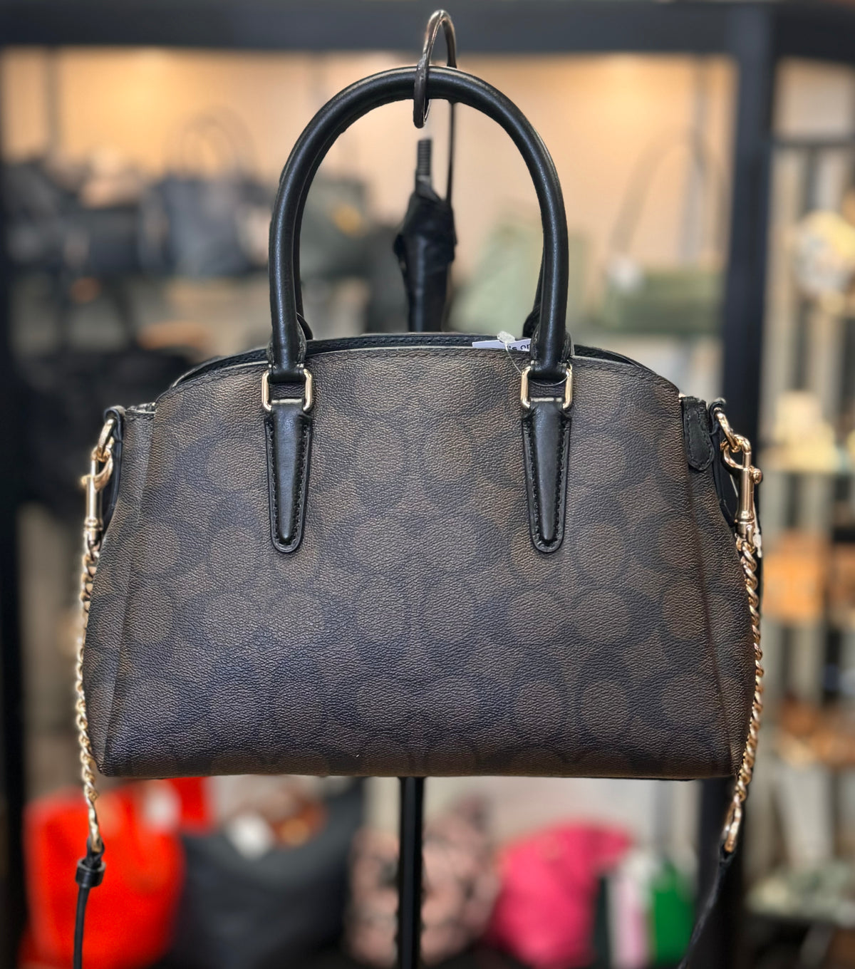 SOLD! COACH Signature Canvas Mini Sage Carryall Satchel