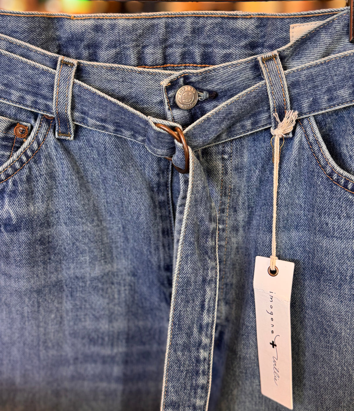 IMOGENE + WILLIE Frankie Belted Jeans Sz. 29 / 8-10 New!