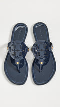 TORY BURCH Patent Leather Navy Miller Thong Sandals Sz. 8