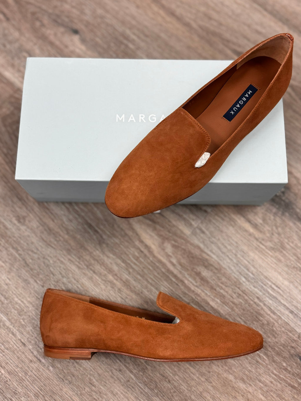 MARGAUX Brown Suede The Loafer Shoes Sz. 38 / 7 NEW!