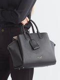 Kate Spade Black Grain Leather Medium Avenue Satchel New!