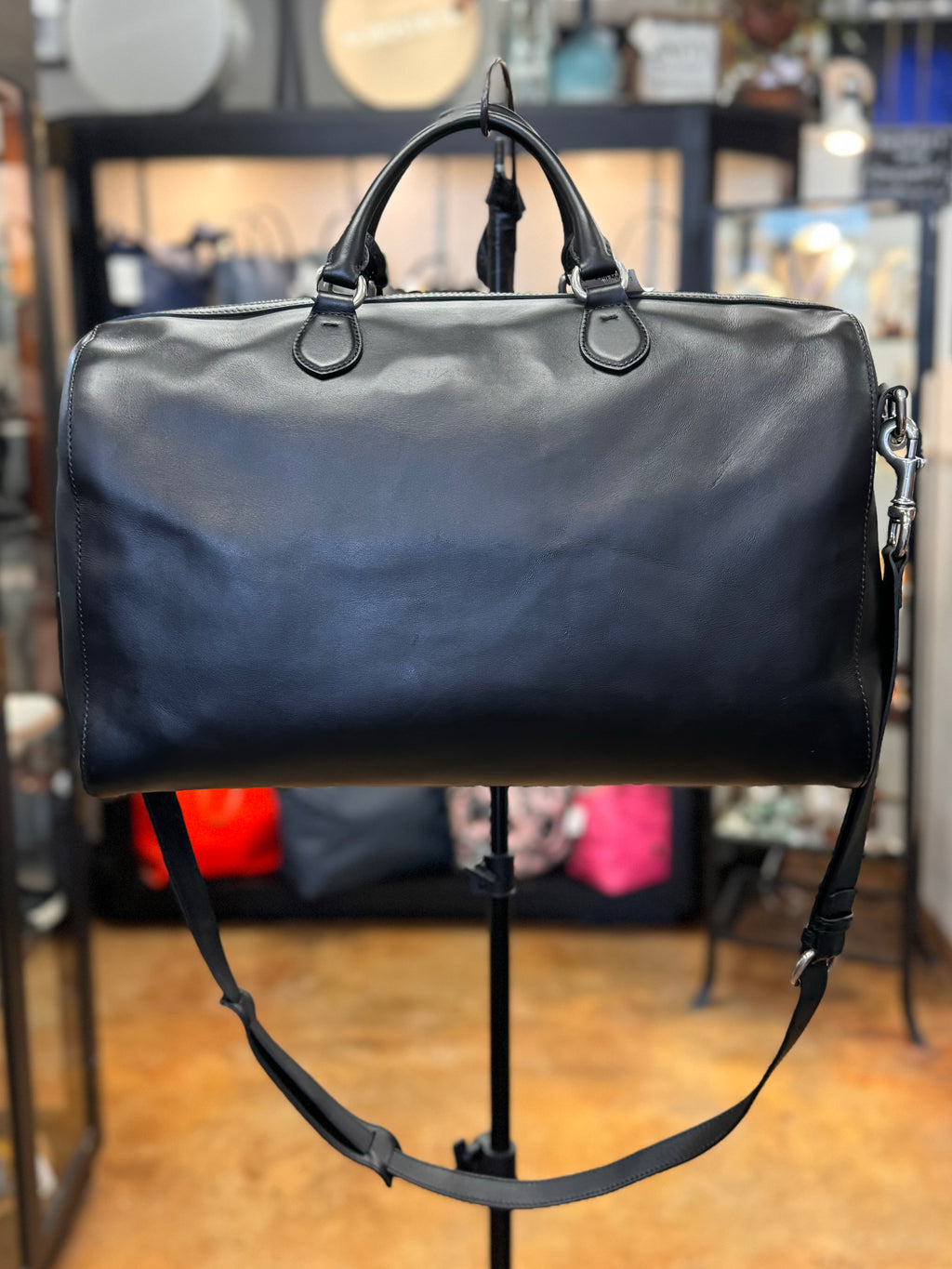 GUCCI Black Gucci Ghost Graffiti Duffle Travel Bag