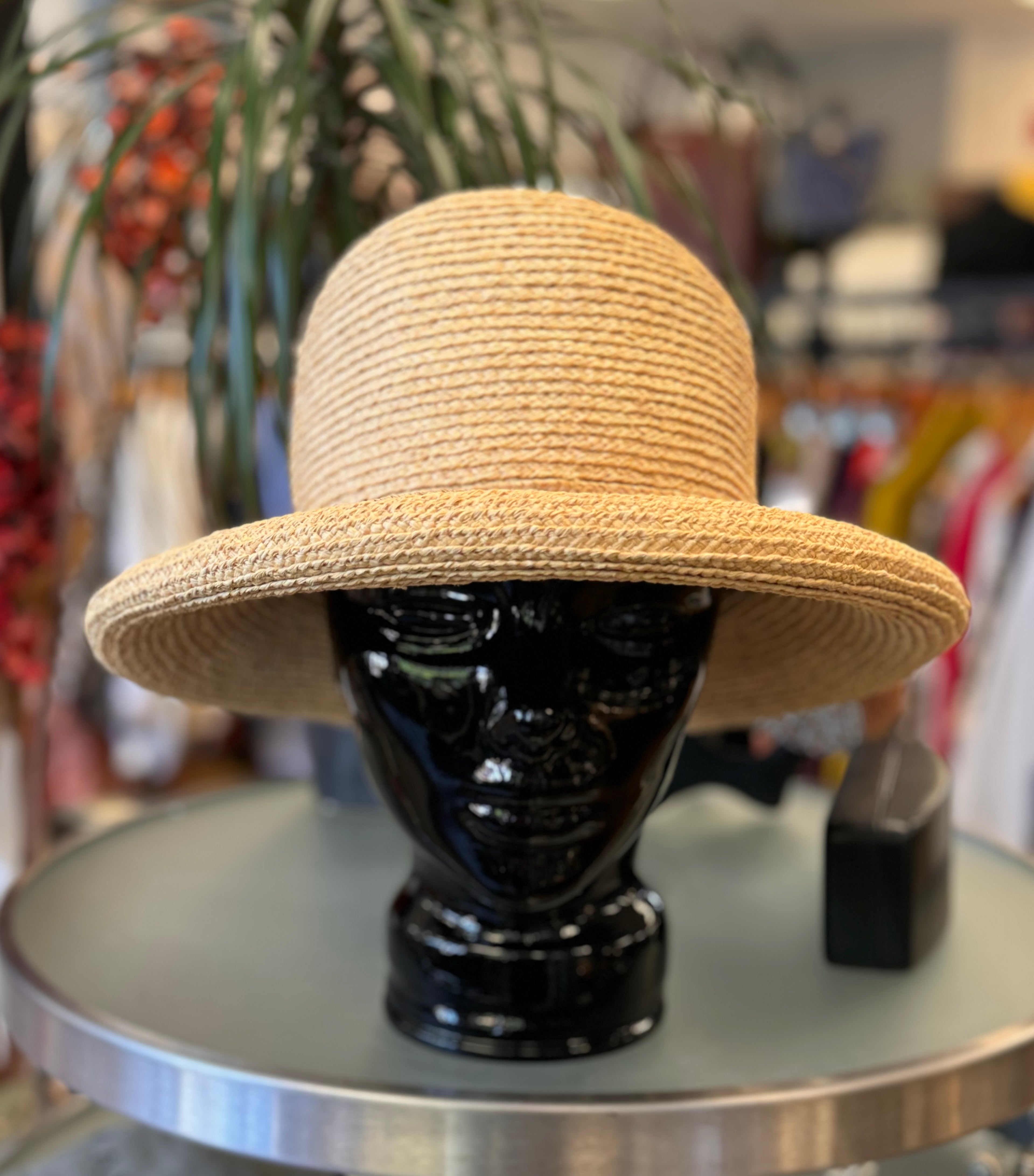 HELEN KAMINSKI 100% Raffia Rolled Brim Hat