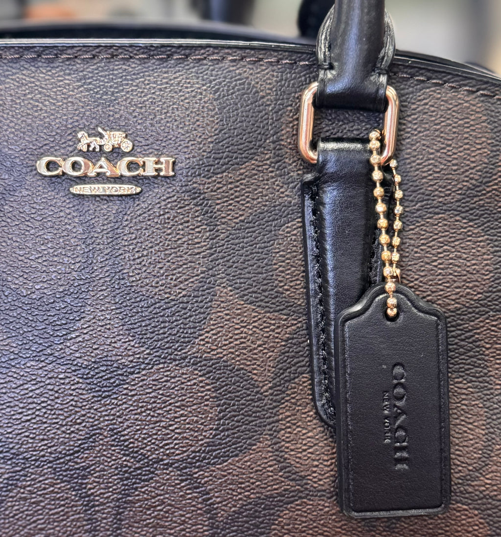 SOLD! COACH Signature Canvas Mini Sage Carryall Satchel