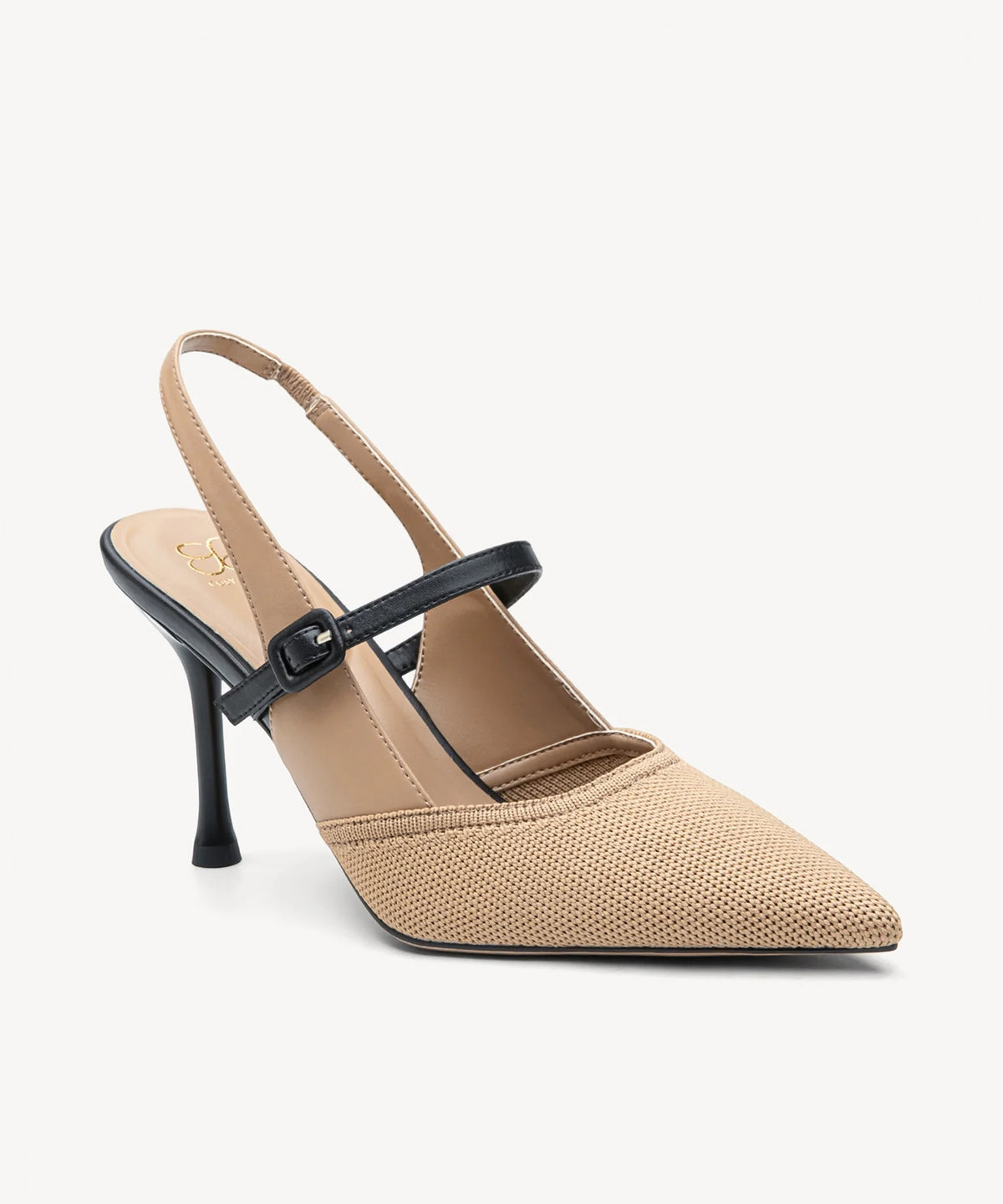 COSY ISLAND StrikeStep Elegant Pointed Toe Slingback Knit Heels Sz. 8 NEW w/Box!