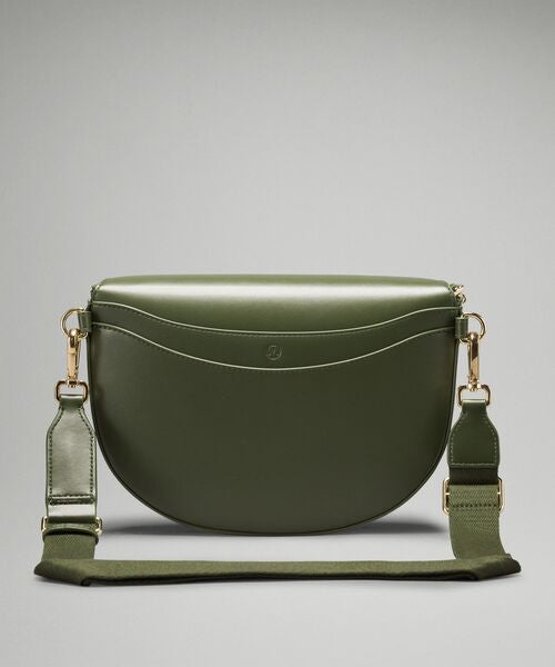 SOLD! lululemon Cactus Leather Green Crossbody Bag
