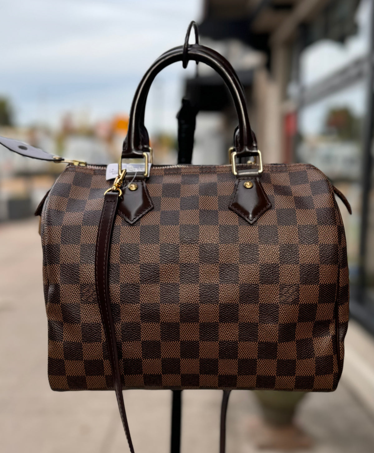 LOUIS VUITTON Damier Ebene Canvas Shoulder Crossbody Bag
