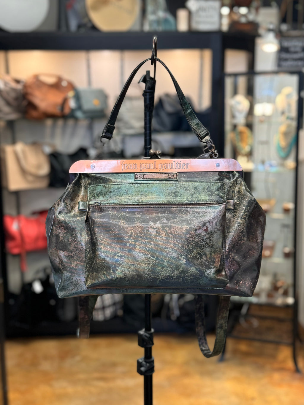 Vintage 90’s Jean Paul GAULTIER Kiss Lock V Cyber Line Bag