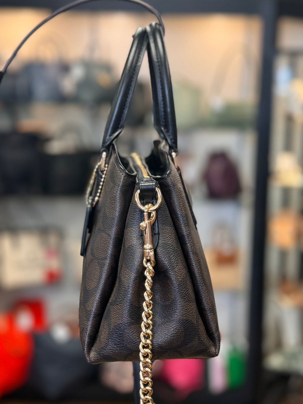 SOLD! COACH Signature Canvas Mini Sage Carryall Satchel