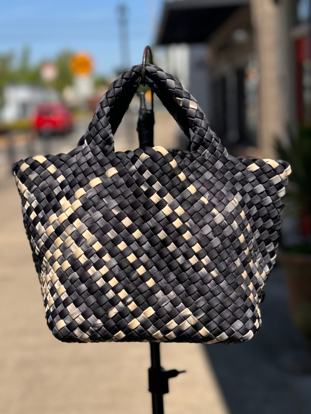 NAGHEDI St. Barry’s Watercolor Small Woven Tote Bag w/Wallet