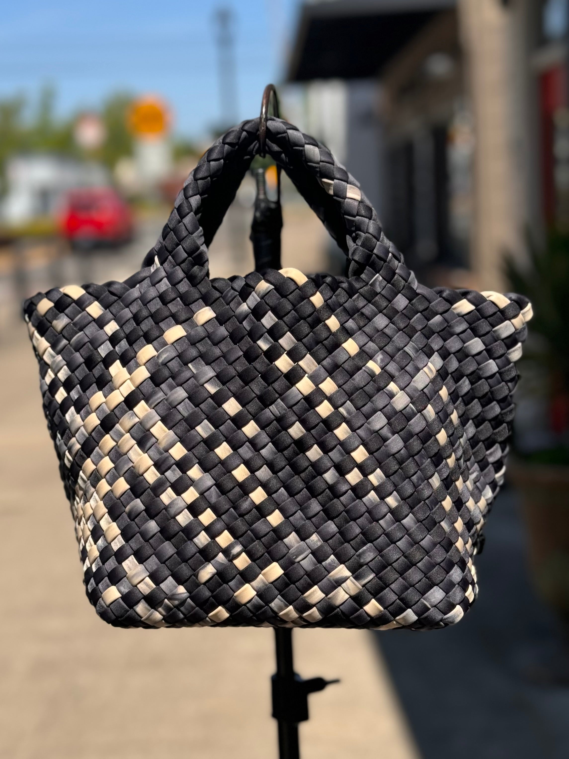 NAGHEDI St. Barry’s Watercolor Small Woven Tote Bag w/Wallet