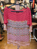 MISSONI Pink Knit 90’s Vintage Short Sleeve Sweater Sz. S/M
