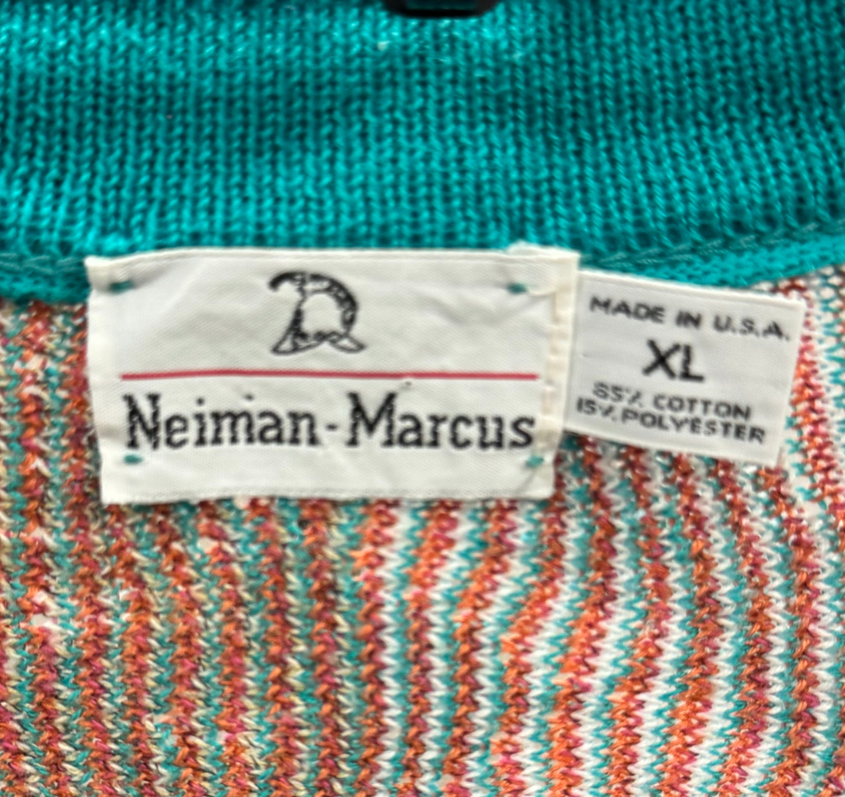 Vintage 80’s Men’s Neiman Marcus (Coogi-Style) Cardigan XL