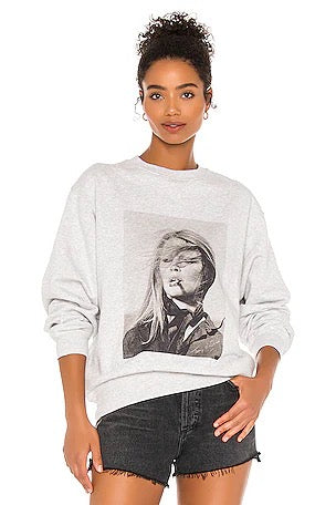 ANINE BING + KATE MOSS Ramona Grey Sweatshirt - Large