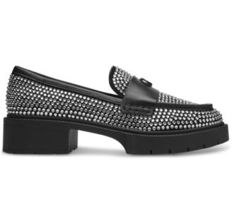 COACH Black Leah Crystal Platform Loafer Sz. 8 1/2