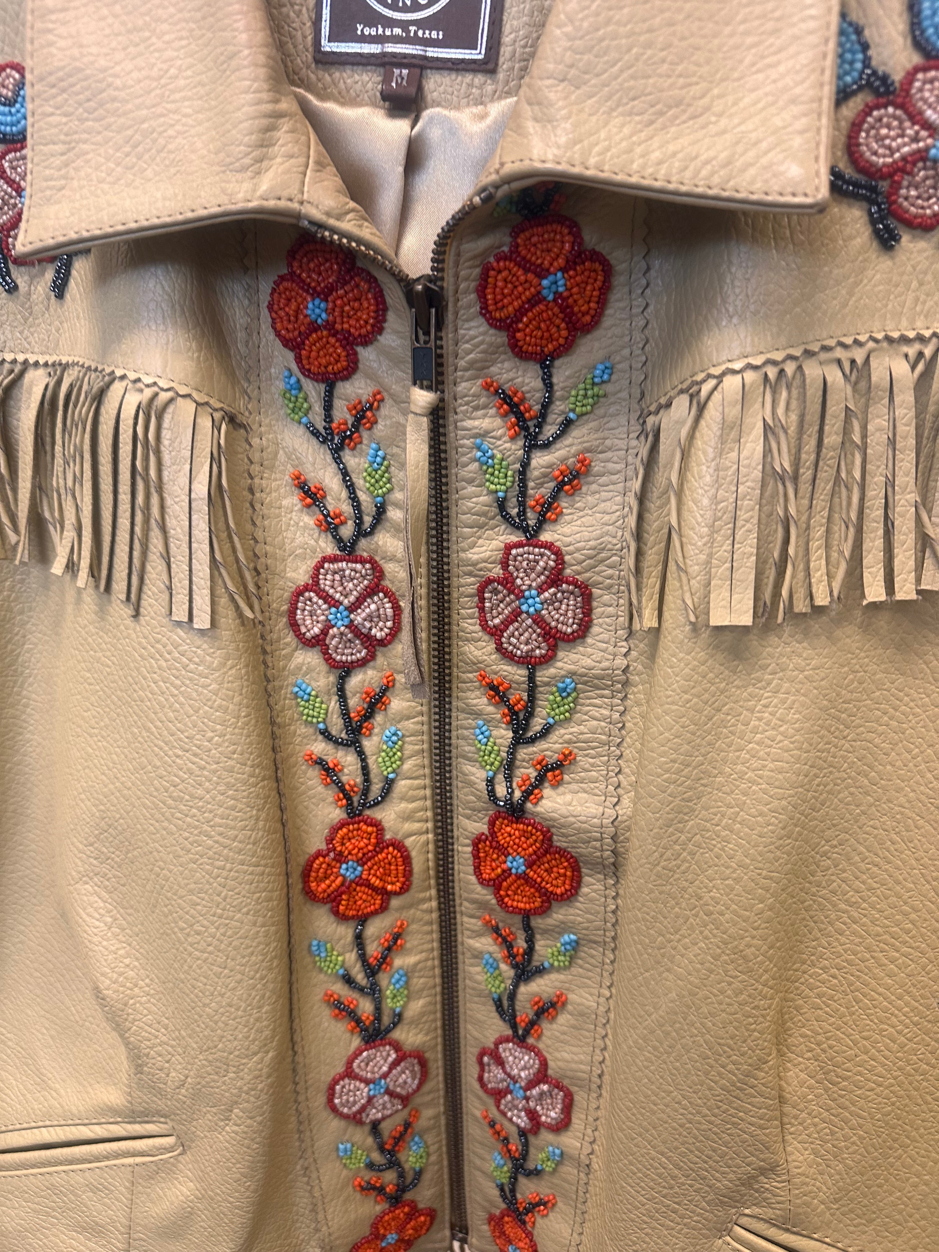 Vintage 80’s DOUBLE D RANCH  Leather Fringe Western Jacket Medium
