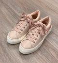 AGL Pink & Gold Leather Casual Platform Sneakers Sz. 7/8