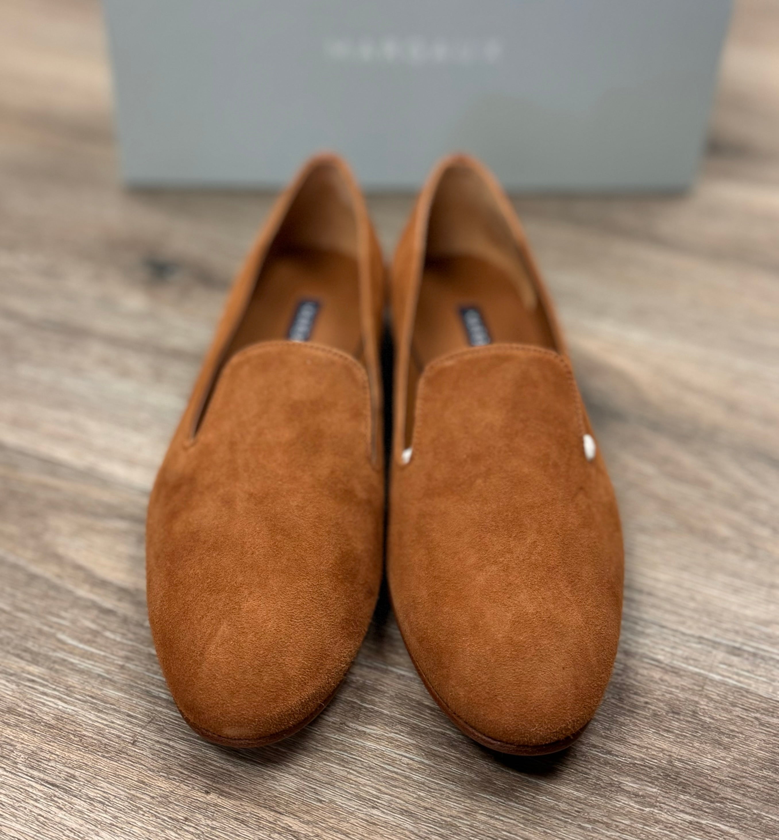 MARGAUX Brown Suede The Loafer Shoes Sz. 38 / 7 NEW!