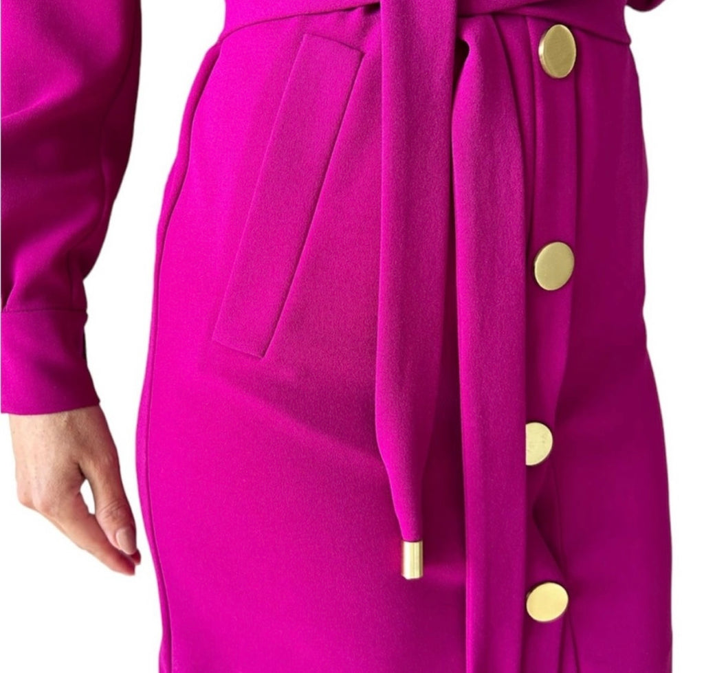 Diane Von Furstenberg Tunic Shirt Dress in Vibrant Berry Sz. 2