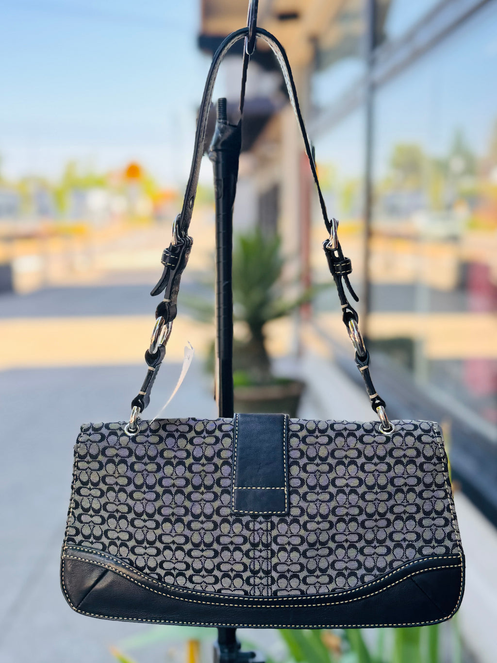 COACH Canvas Signature Kelly Vintage Y2K Shoulder Bag