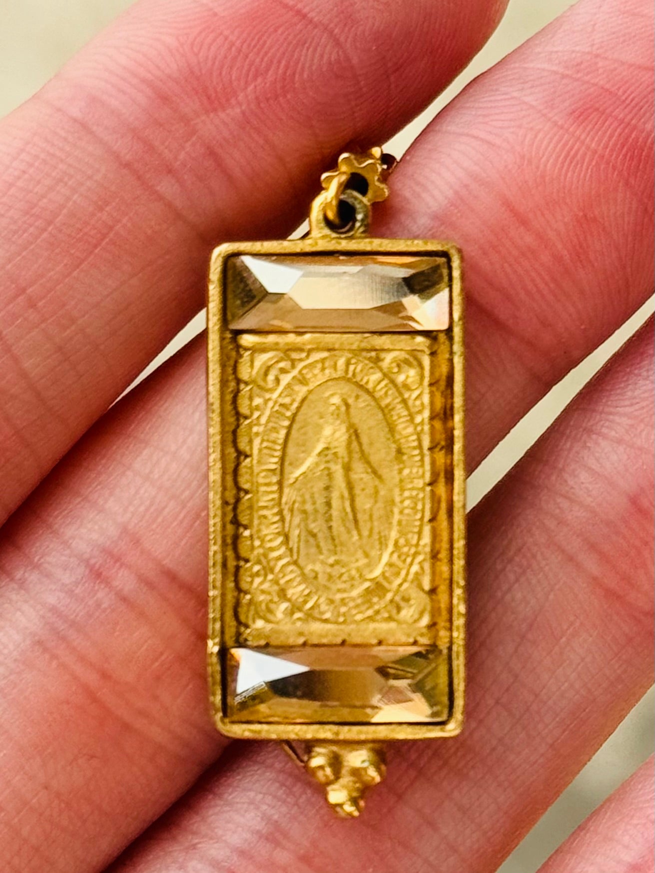 Virgins Saints & Angels Gold-Tone Blessed Virgin Mary Earrings