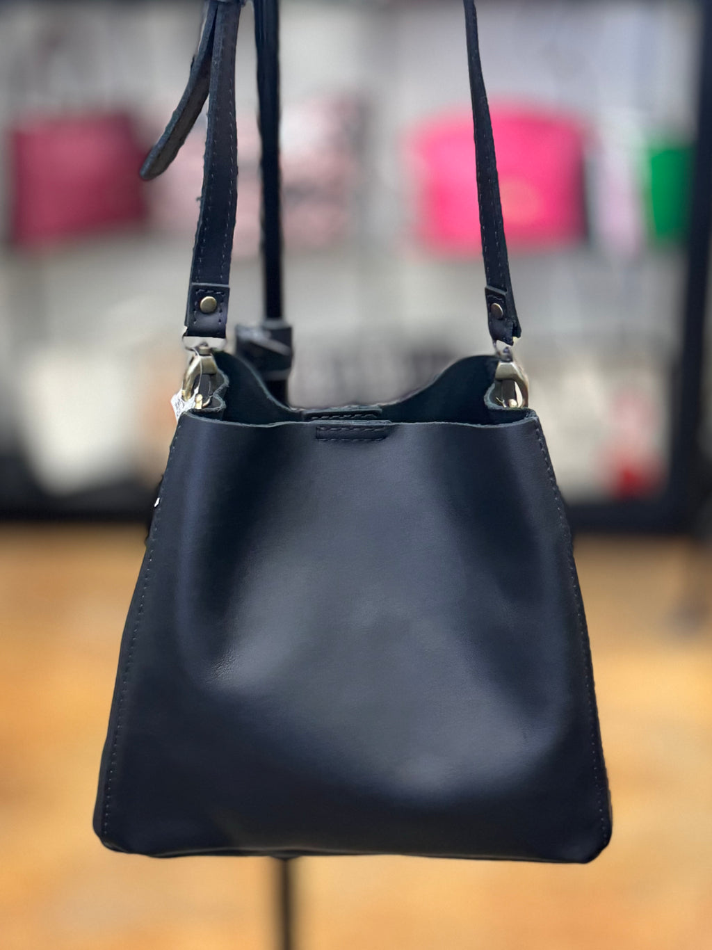 PORTLAND LEATHER GOODS Butterfly Bucket Crossbody Bag