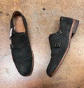 john varvatos Grey Suede Double Monk Strap Shoes Sz. 10 1/2