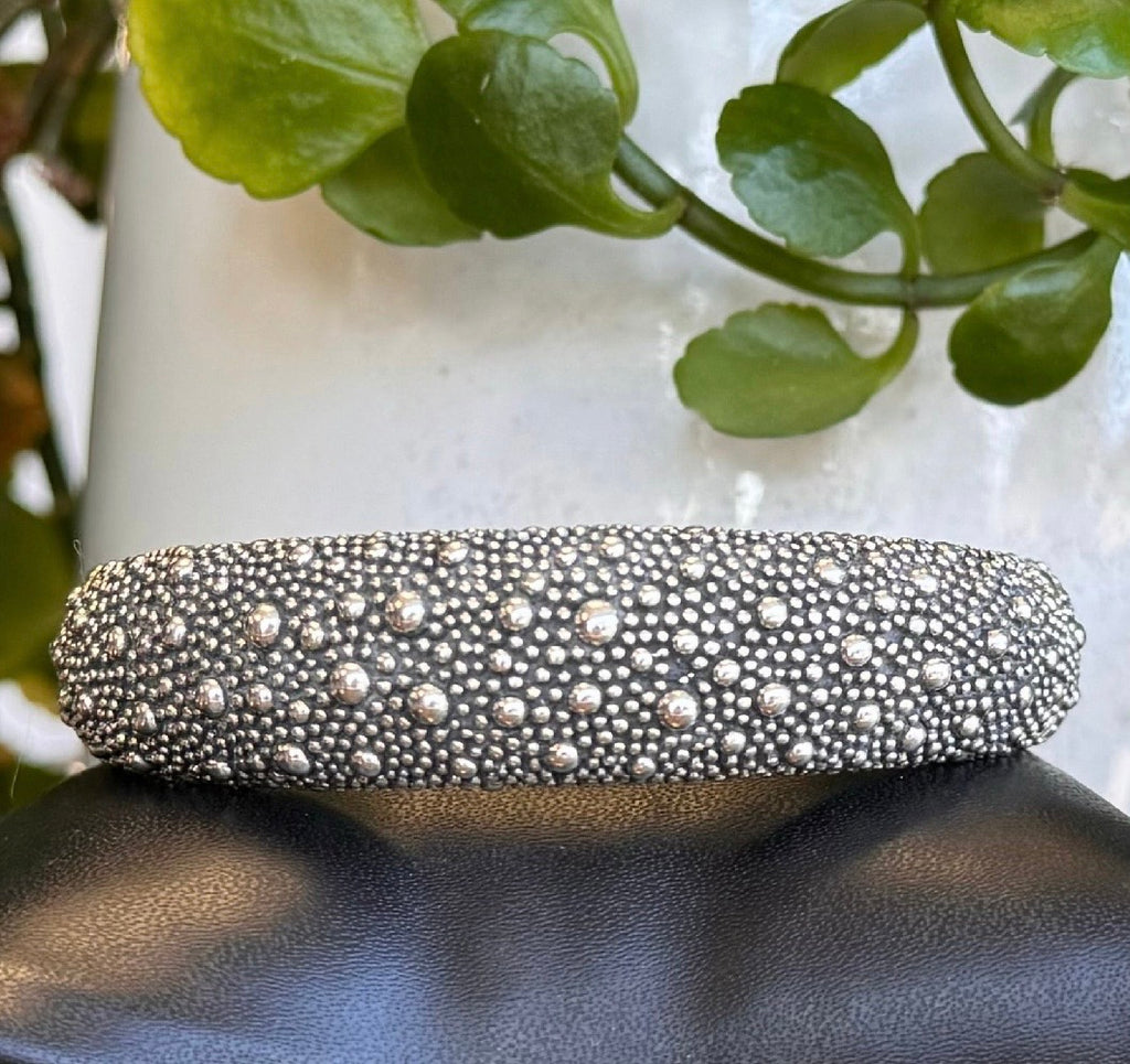 SOLD! MICHAEL DAWKINS Sterling Silver Hinged Cuff ‘Starry Night’ Bracelet