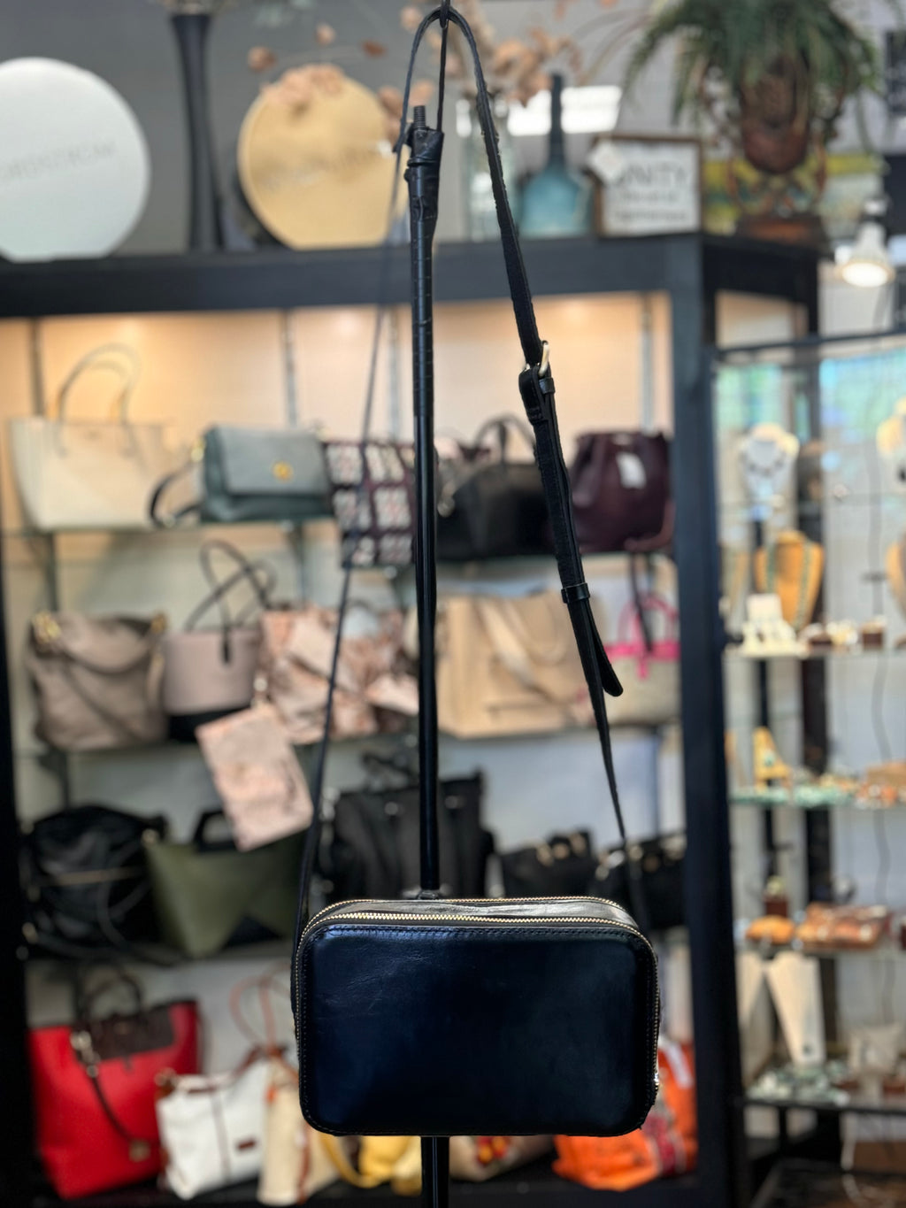 Patricia Nash Black Leather Alessa Crossbody Bag