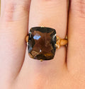 CLYDE DUNEIER 14k Gold & Smoky Quartz Ring Sz. 7