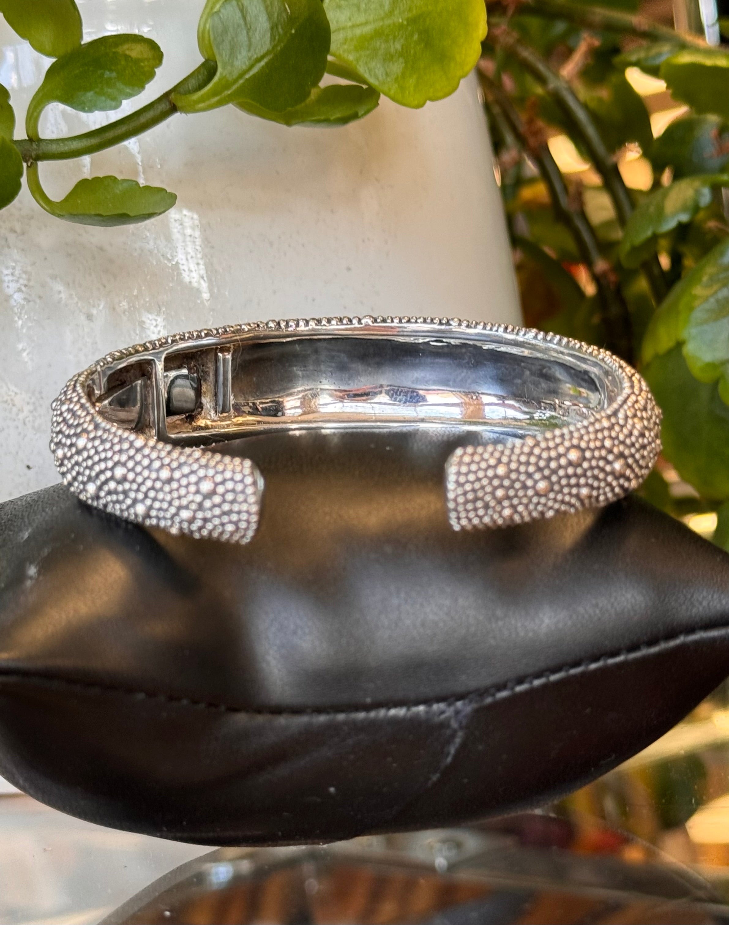 SOLD! MICHAEL DAWKINS Sterling Silver Hinged Cuff ‘Starry Night’ Bracelet