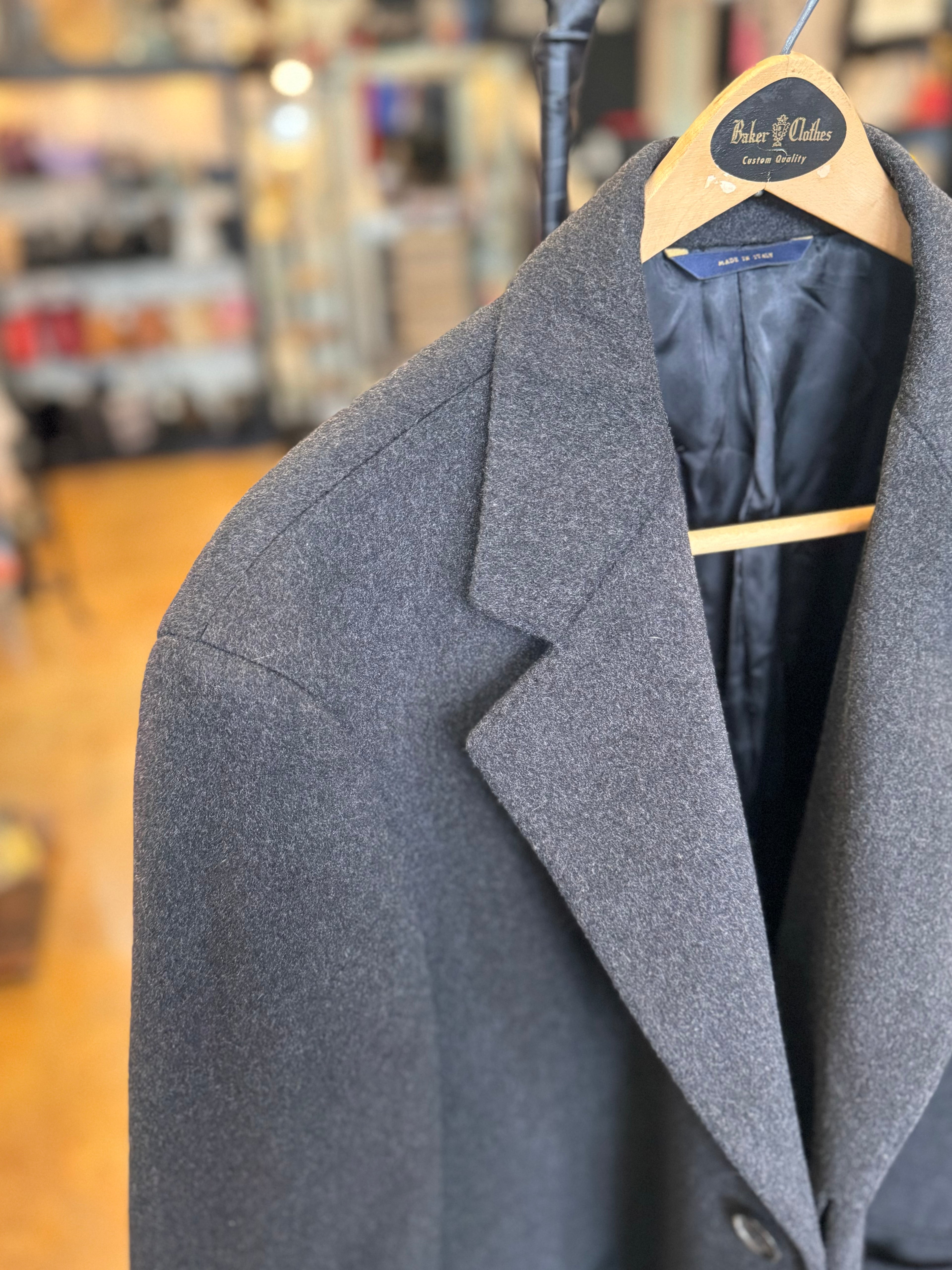 SOLD! Brooks Brothers Men’s Grey 100% Cashmere Coat Sz. 44R