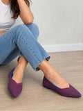 ROTHY’S Purple Knit Pointed Toe Slip On Flats Sz. 9 1/2