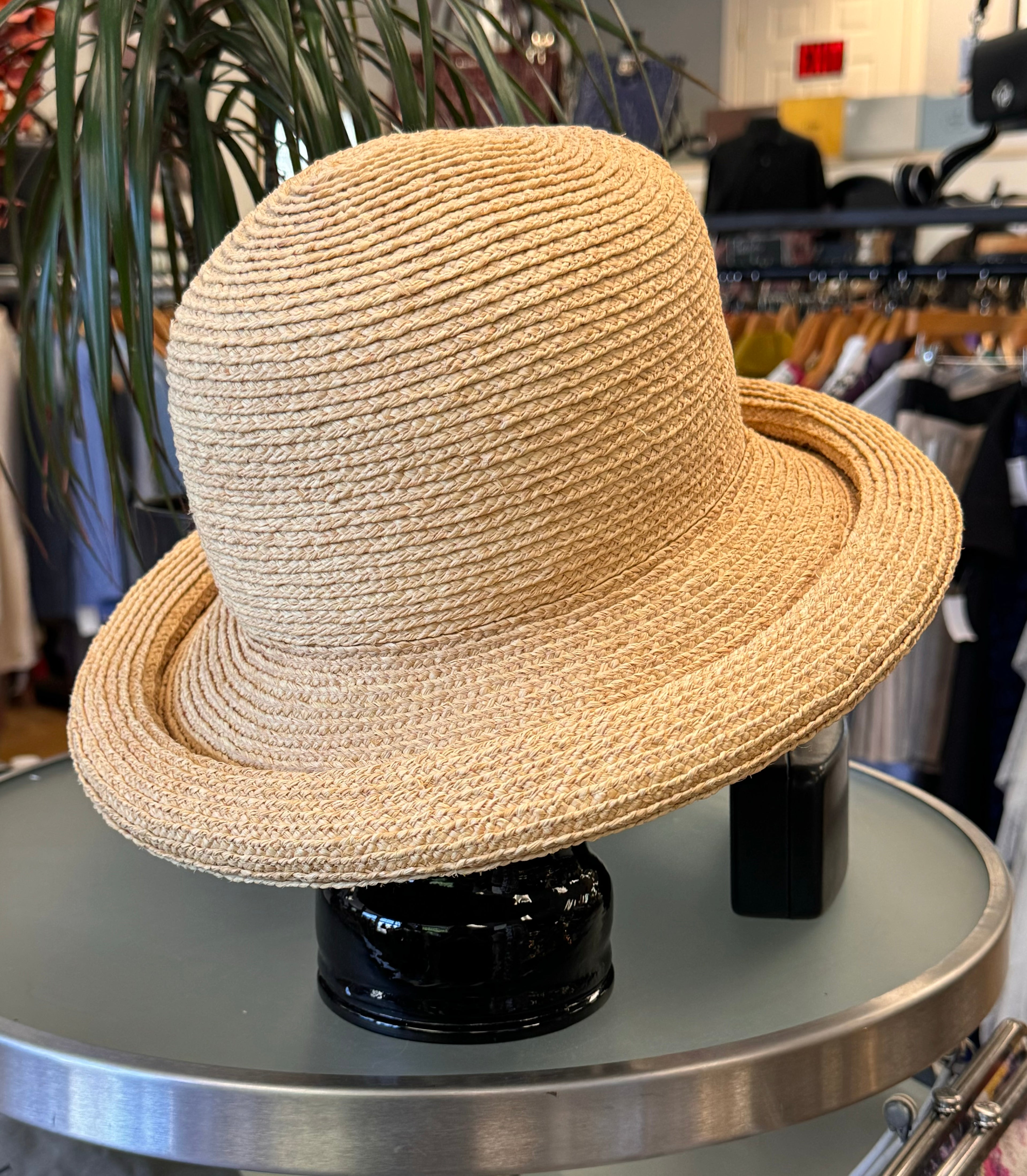 HELEN KAMINSKI 100% Raffia Rolled Brim Hat