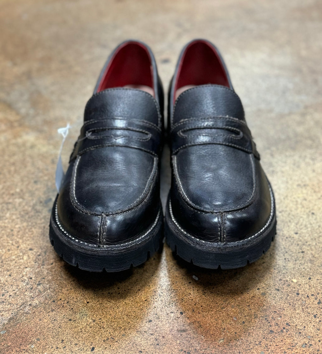 BED/STU Leather Reina Heeled Loafers Sz. 9 1/2