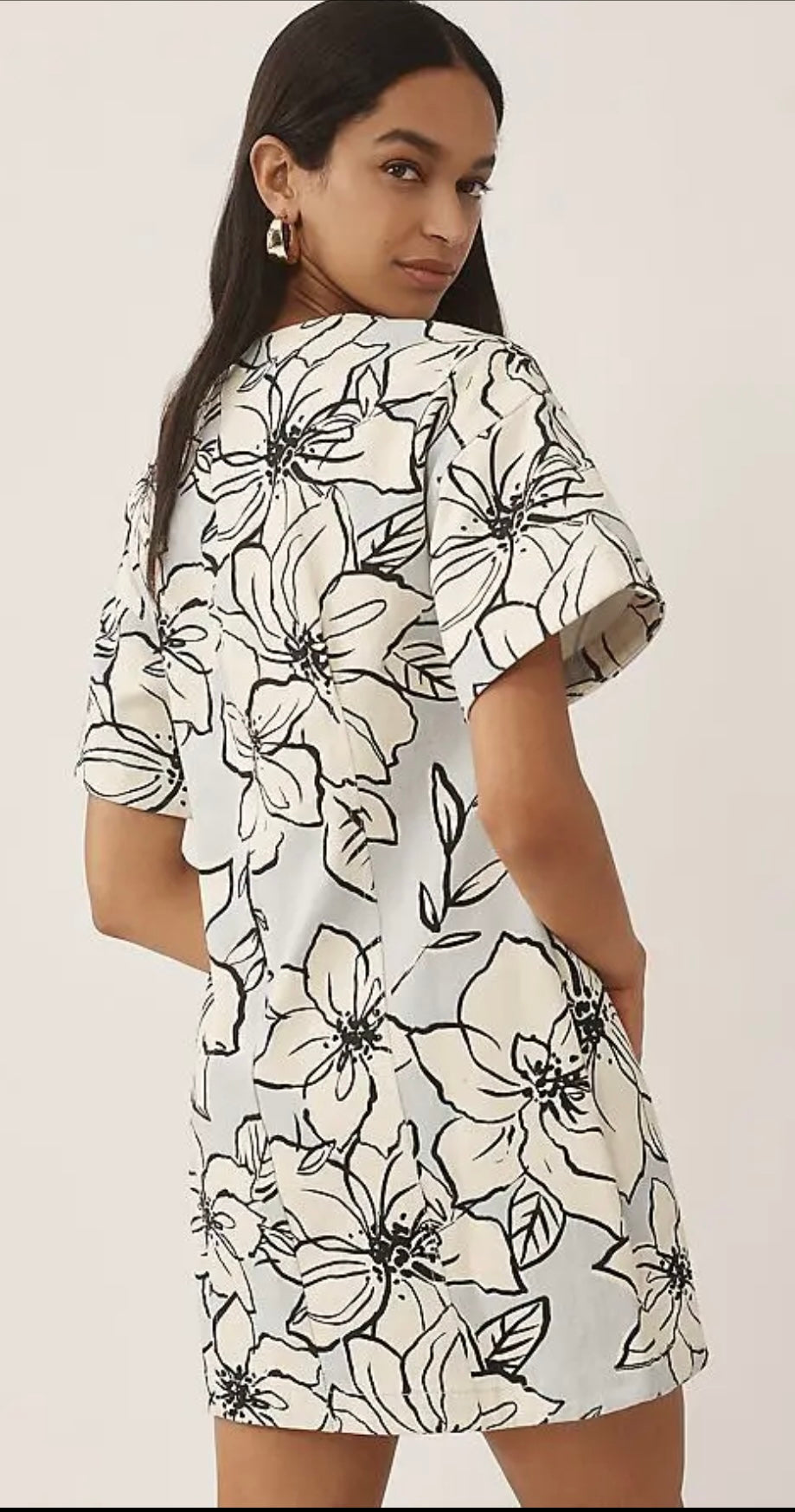 Dhruv Kapoor (Anthropologie) Short-sleeve Denim Mini Dress - XL