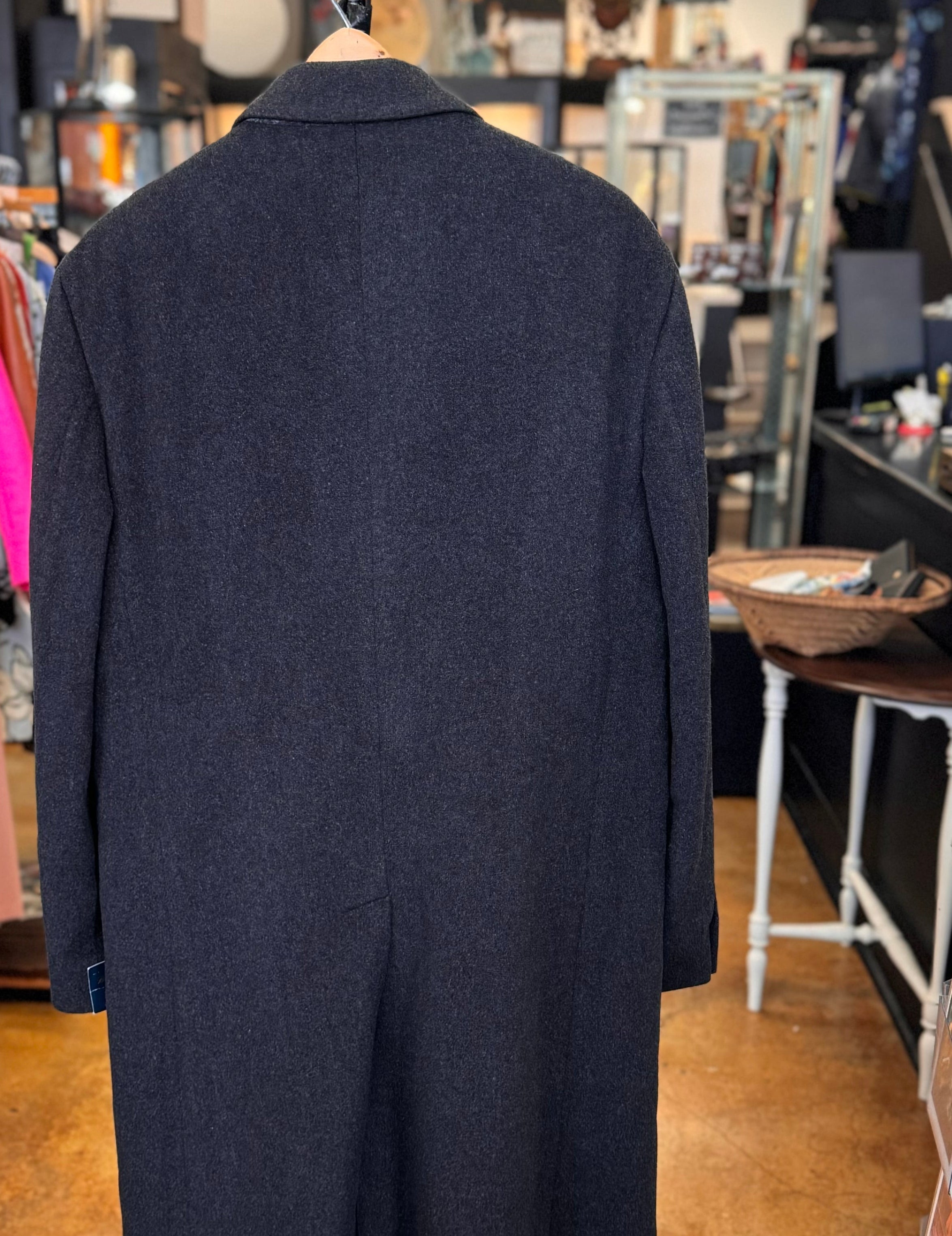 SOLD! Brooks Brothers Men’s Grey 100% Cashmere Coat Sz. 44R