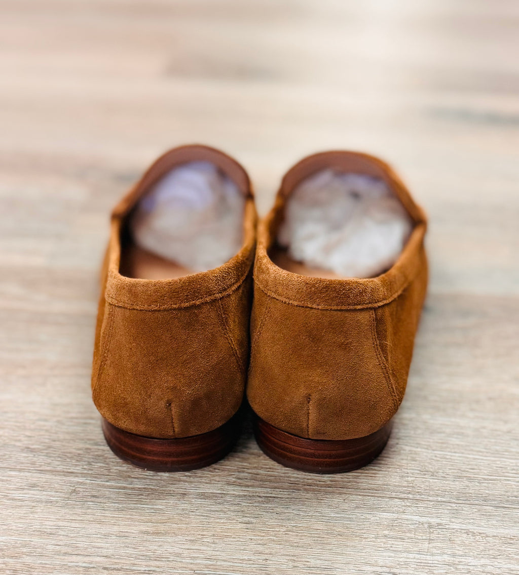 VERONICA BEARD Brown Suede Penny Loaders Sz. 9