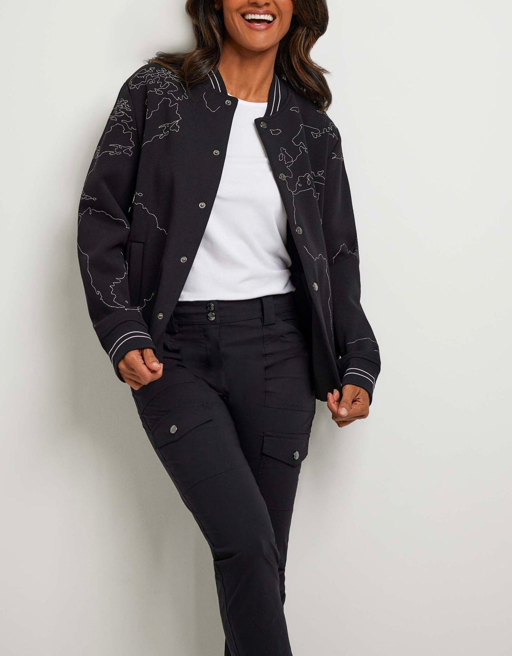 ANATOMIE Map Bomber Jacket - XL