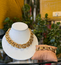 Guy Laroche 80’s Vintage Gold Chunky Necklace Bracelet Set